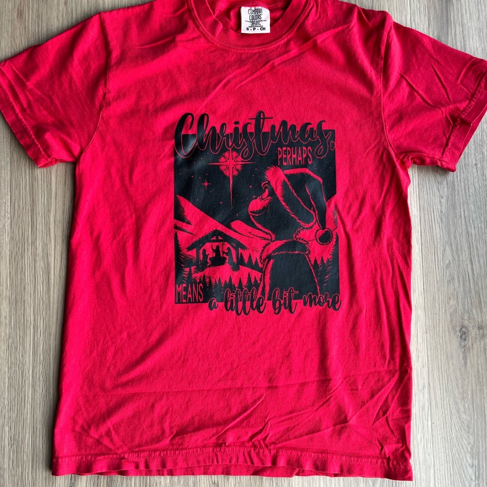 CHRISTMAS PERHAPS t-shirt size small brand new
